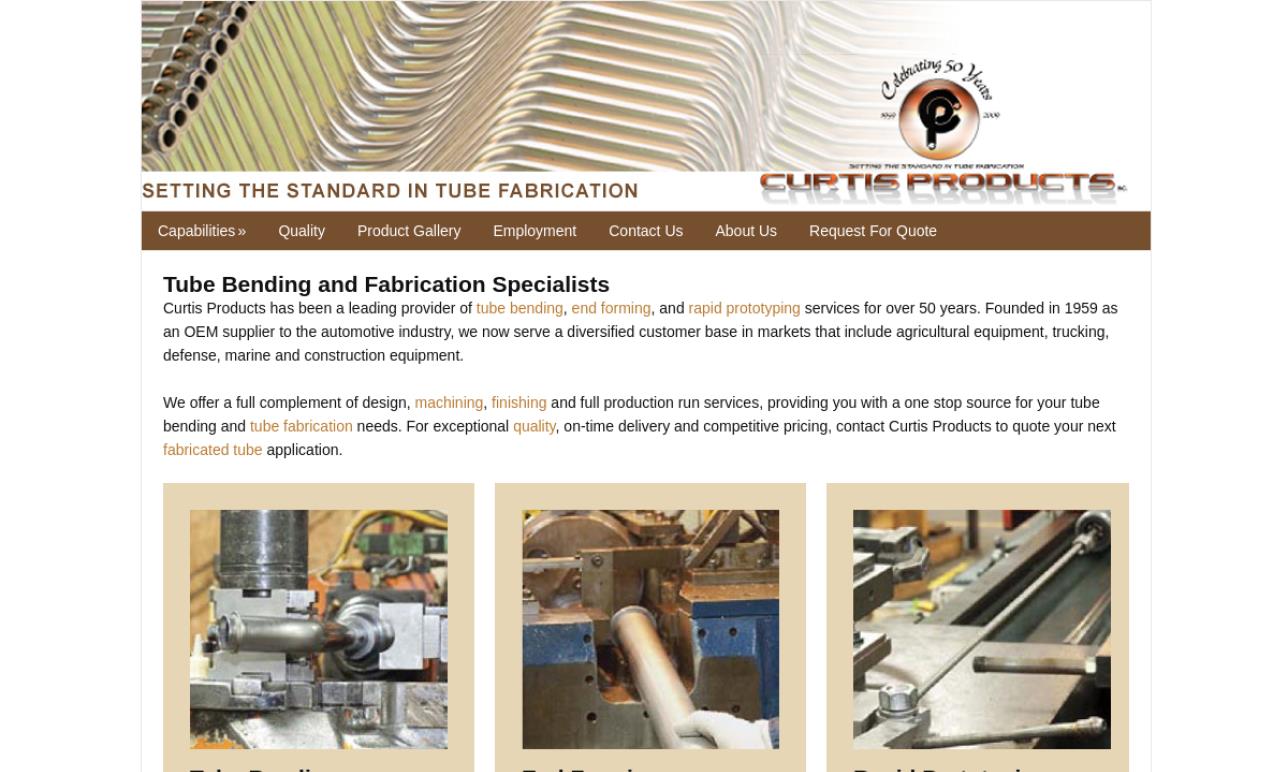 Curtis Products, Inc. | Tube Fabricating Services